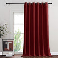 NICETOWN French Door Curtain for Window Extra Long & Wide, Grommet Thermal Curtain Panel for Sliding Glass Door/Patio Door (Burgundy Red, 1 Piece, W80 x L108)
