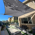 SUNLAX Sun Shade Sail 16' x 16' x 16' Dark Grey Triangle Canopy Sail Shade Cover UV Block Permeable Sunshade Outdoor for Patio Backyard (We Make Custom Size)