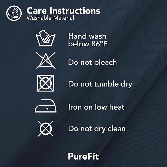 PureFit Outdoor Curtains for Patio Waterproof Weatherproof, UV Resistant Outside Curtains for Gazebo, Front Porch, Pergola, Sun Blocking Privacy Curtain, 52W x 108L inch, 1 Panel, Navy Blue