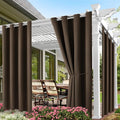DIVA EN CAMINO DEC Water Proof Outside Curtains with Grommet Top for Porch, W52 x L120 Thermal Insulated Washable Light Block Outdoor Divider Drapes for Patio Gazebo Deck Pool Area Pergola Cabana