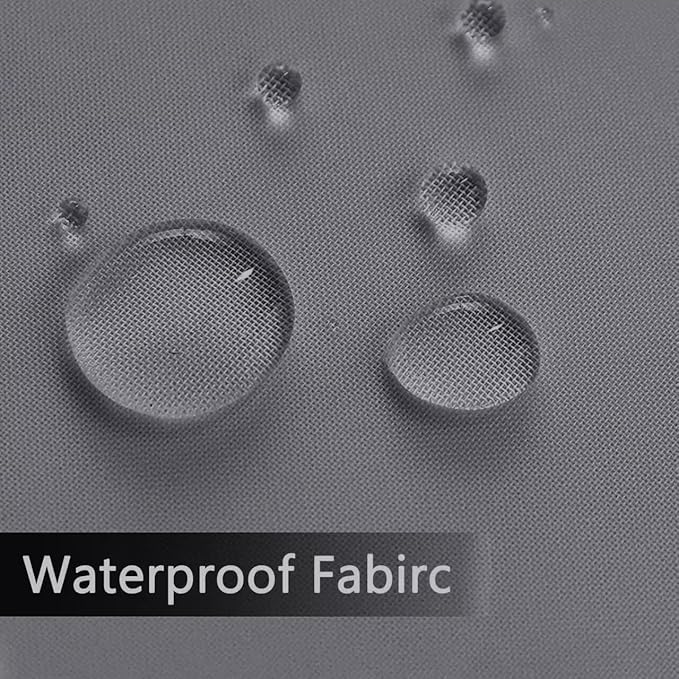 SpaceDresser Waterproof Outdoor Sheer Curtains for Patio - 2 Panels Rod Pocket Indoor Voile Sheer Curtain for Living Room,52W x 120L inch,Grey