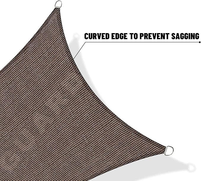 SUNNY GUARD Custom Size 6'x9' Brown Sun Shade Sail Rectangle UV Block Shade for Backyard Yard Patio Deck Garden(Customized)