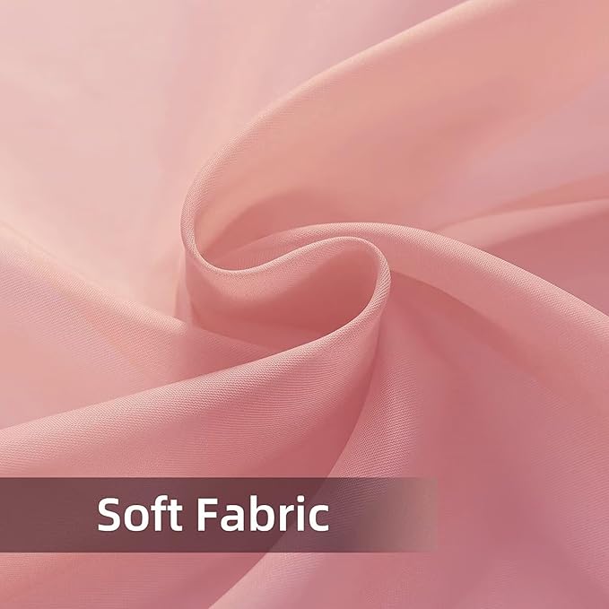 SpaceDresser Waterproof Outdoor Sheer Curtains for Patio - 2 Panels Rod Pocket Indoor Voile Sheer Curtain for Living Room,100W x 96L inch, Blush
