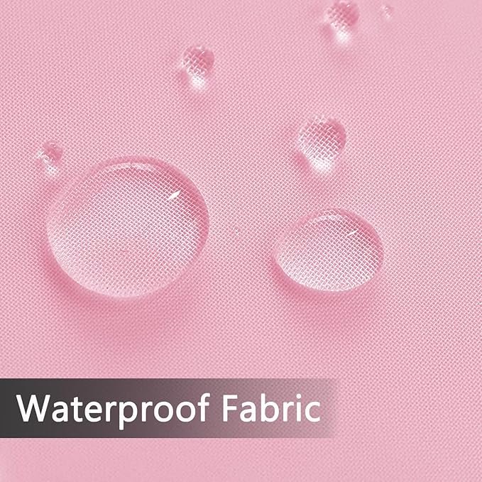 SpaceDresser Waterproof Outdoor Sheer Curtains for Patio - 2 Panels Rod Pocket Indoor Voile Sheer Curtain for Living Room,52W x 108L inch, Light Pink