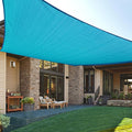 LOVE STORY 10' x 20' Sun Shade Sails Patio Covers Sun Shades Outdoor Garden Backyard Deck Shade Fabric, Turquoise Blue