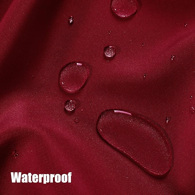 BONZER Waterproof Outdoor Curtains for Patio Porch Pergola Cabana Light Filtering Privacy Grommet Indoor Curtain Panels for Bedroom Living Room, 1 Panel, 54W x 120L inch, Red
