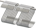 Myfolrena 20 Pack S Hooks for Hanging, 3.4 Inch Metal S Shaped Hook Heavy Duty Hanging Hooks for Pots, Pans, Plants, Bags, Cups, Clothes (Silver)