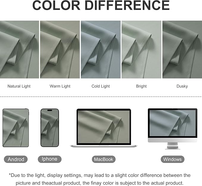 RYB HOME Outdoor Curtains for Patio Waterproof Block Sunlight Thermal Insulated Privacy Assured Thick Outside Curtains for Deck, Balcony, Pool, W52 x L63, Sea Green, 1 Panel