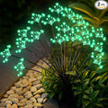 Solar Garden Lights 2 Pack Waterproof Solar Swaying Starburst Light Outdoor Lights for Yard Patio Walkway Pathway Party Wedding Christmas Decoration, Green