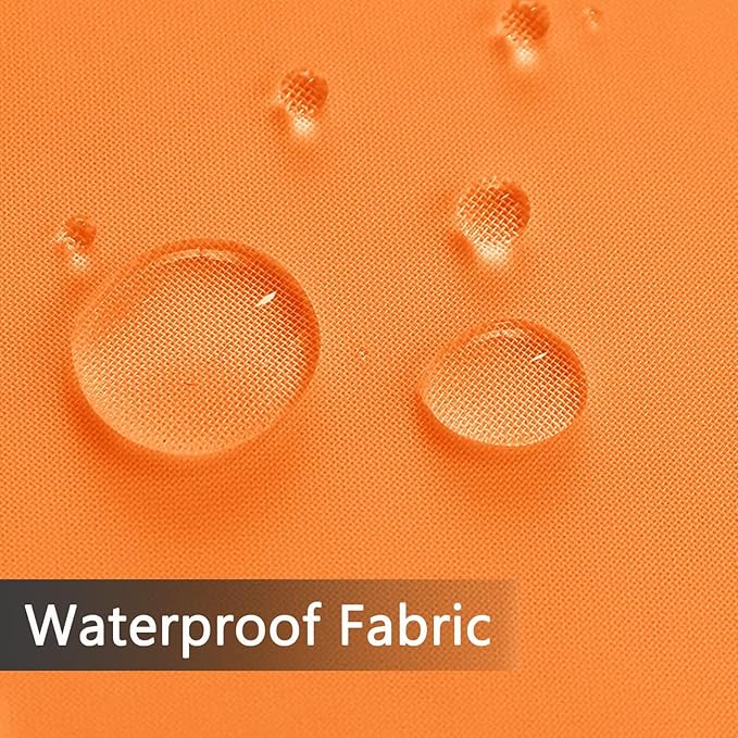 SpaceDresser Waterproof Outdoor Sheer Curtains for Patio - 4 Panels Rod Pocket Indoor Voile Sheer Curtain for Living Room,52W x 96L inch, Orange
