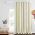 NICETOWN Blackout Patio Curtains 100 x 144 Inches Long for Sliding Door Extral Wide Blackout Curtain Panels Thermal Insulated Room Divider - Grommet Top, 100" W x 144" L, 1 Panel, Beige