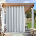 NICETOWN Outdoor Curtains for Patio Waterproof Grommet Top & Bottom, Windproof Thermal Insulated Keep Warm Outdoor Public Divider Safe for Yard/Arbor/Wedding, Winter White, 1 Panel, W100 x L84