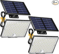 SUPERDANNY Solar Outside Lights with 113 Bright LEDs 7000K, Motion Sensor Outdoor Flood Lights Dusk to Dawn with 16ft Cable IP65 Waterproof, Security Light for Garden Barn Porch 2 Pack