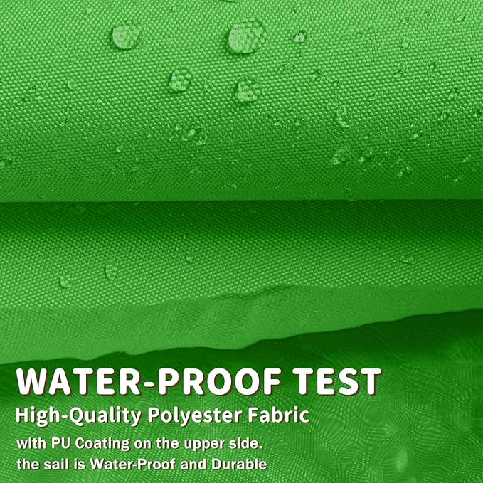 LOVE STORY Rectangle 6'x8' Waterproof Sun Shade Sail Canopy UV Block for Outdoor Patio Backyard Carport,Fruit Green(We Make Custom Size)