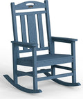 Ciokea Oversized Outdoor Rocking Chair, 380lbs Heavy-Duty Large Patio Rocker, Weather Resistant & Anti-Fade Porch Chair, High Back Cozy Rocking Chair for Outside, Fire Pit, Deck, Garden, Slate Blue