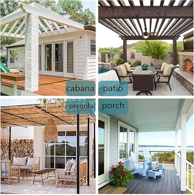 BONZER Waterproof Indoor/Outdoor Curtains for Patio Thick Privacy Grommet Curtains for Bedroom, Living Room, Porch, Pergola, Cabana, 1 Panel, 54W x 120L inch, Teal