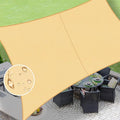 LOVE STORY Rectangle 4'x4' Waterproof Sun Shade Sail Canopy UV Block for Outdoor Patio Backyard Carport,Sand(We Make Custom Size)
