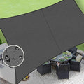 LOVE STORY Rectangle 7'x8' Waterproof Sun Shade Sail Canopy UV Block for Outdoor Patio Backyard Carport,Dark Grey(We Make Custom Size)