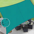 LOVE STORY Rectangle 10'x15' Waterproof Sun Shade Sail Canopy UV Block for Outdoor Patio Backyard Carport,Turquoise Blue(We Make Custom Size)