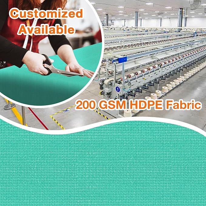 Artpuch Outdoor Pergola Shade Cover 6' X 12' Sun Shade Cloth with Grommets, 90% UV Protection Canopy Patio Privacy Screen (Customized Available) GN107, Turquoise