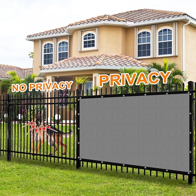 Artpuch 90% Sun Shade Cloth, 10 x 10 FT Pergola Shade Cover Canopy with Grommets, Sun Screen Fabric Tarp for Patio, Outdoor, Garden, Backyard, Blue Grey