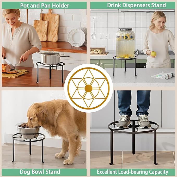 5 Pack Metal Plant Stands 5-Pack Round Supports Display Rack Tiered Plant Stand Shelf For Indoor Outdoor Multiple Plants Decoration Rack Shelf for Home
