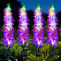 Solar Garden Lights, Solar Purple Delphinium Flowers Lights 8 Pack 160 LEDs, Waterproof Outdoor Light Two Lighting Modes for Outside Wedding Party Garden Yard Patio Lawn Decor