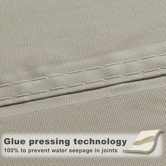 SUNNY GUARD Waterproof Sun Shade Sail 7' x 13' Taupe Rectangle UV Block Sunshade for Backyard Yard Deck Patio Garden Outdoor Activities and Facility(We Make Custom Size)
