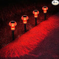 Easter Solar Pathway Lights Outdoor Decorative 4 Pack, Red LED Mushroom Solar Lights Outdoor Waterproof Solar Powered Decor for Yard Driveway Patio, Valentines Day Halloween Christmas Garden Decor