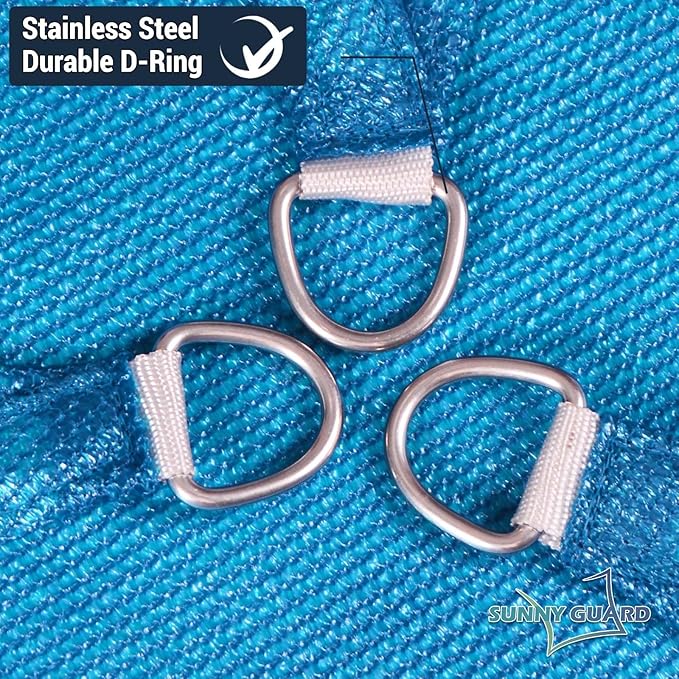 SUNNY GUARD Custom Size 5'x6'x7.8' Turquoise Blue Sun Shade Sail Right Triangle UV Block Shade for Backyard Yard Patio Deck Garden(Customized)