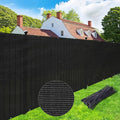 UPGRADE Privacy Screen Fence 8' x 25' Commercial Shade Cover with Brass Grommets Heavy Duty Perfect for Outdoor Back Yard-Black, Customizable