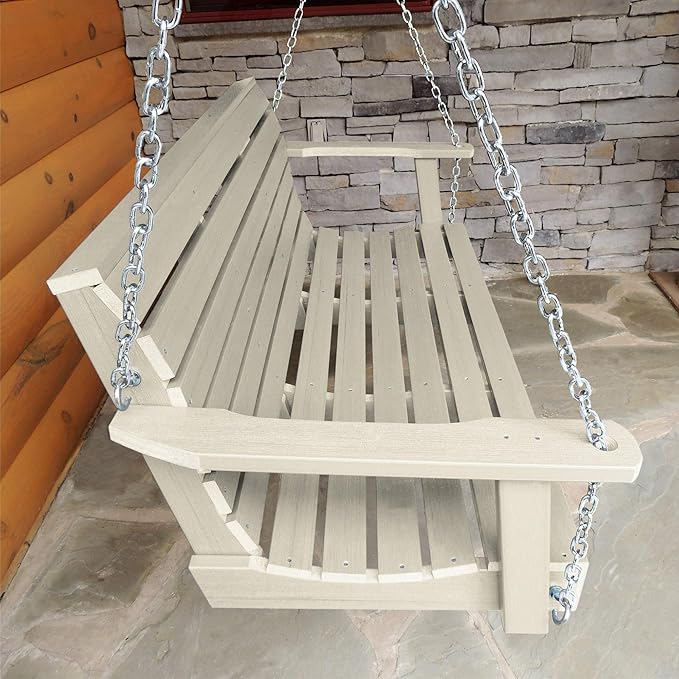 highwood Weatherly Porch Swing, 4 Feet, Whitewash