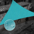 SUNNY GUARD Waterproof Sun Shade Sail 9'x12'x15' Turquoise Blue Right Triangle UV Block Sunshade for Backyard Yard Deck Patio Garden Outdoor Activities and Facility(Customized)