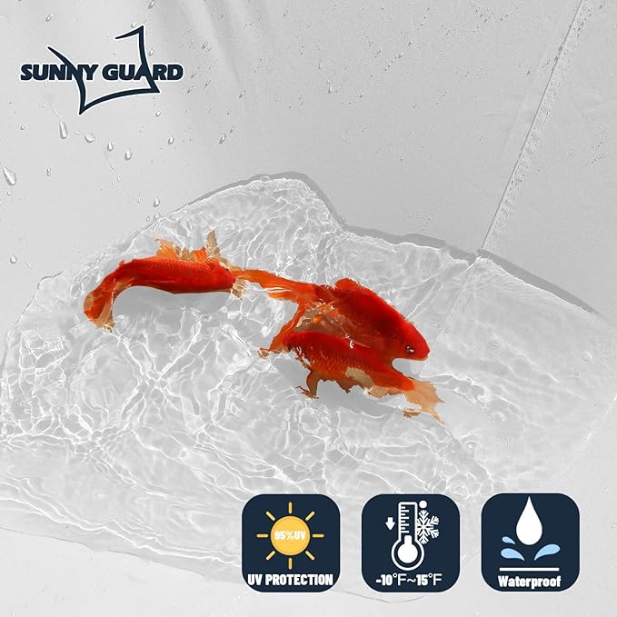 SUNNY GUARD Waterproof Sun Shade Sail 8' x 20' White Rectangle UV Block Sunshade for Backyard Yard Deck Patio Garden Outdoor Activities and Facility(Customized)