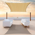 ColourTree TAPR1616 Custom Size 6' x 22' Sand Beige Sun Shade Sail Canopy UV Block UPF50 Rectangle - Commercial Standard Heavy Duty - 190 GSM - 3 Years Warranty