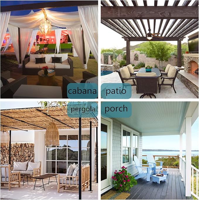 BONZER Outdoor Waterproof Curtains for Patio Privacy Grommet Light Filtering Outside Curtains for Gazebo, Porch, Pergola, Pavilion, 1 Panel, 84W x 108L inch, Teal