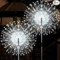JJGoo Solar Firework Lights, 2 Pack 150 LEDs 2 Lighting Modes Solar Lights Outdoor Waterproof for Garden Patio Walkway Pathway Party Wedding Christmas Decorative - White