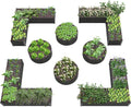 A ANLEOLIFE 8-Pack 4X4X1.5ft & 74x74x18in Deep Root Galvanized Raised Garden Beds Outdoor for Planting Vegetables Flowers Herb, Quartz Grey