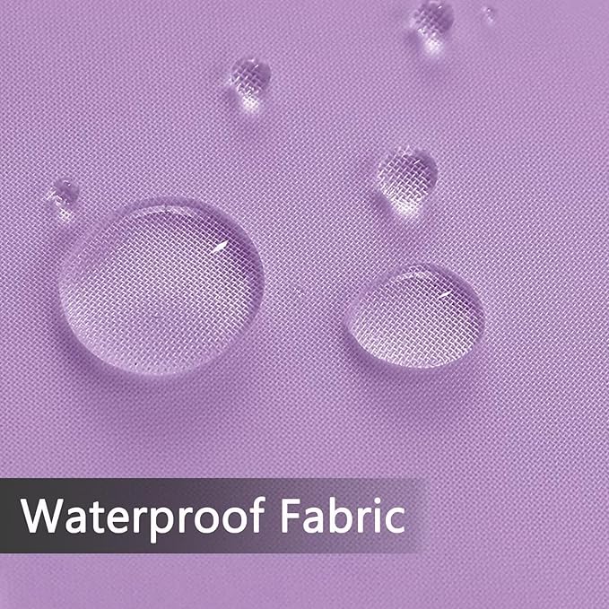 SpaceDresser Waterproof Outdoor Sheer Curtains for Patio - 2 Panels Rod Pocket Indoor Voile Sheer Curtain for Living Room,52W x 84L inch, Lavender