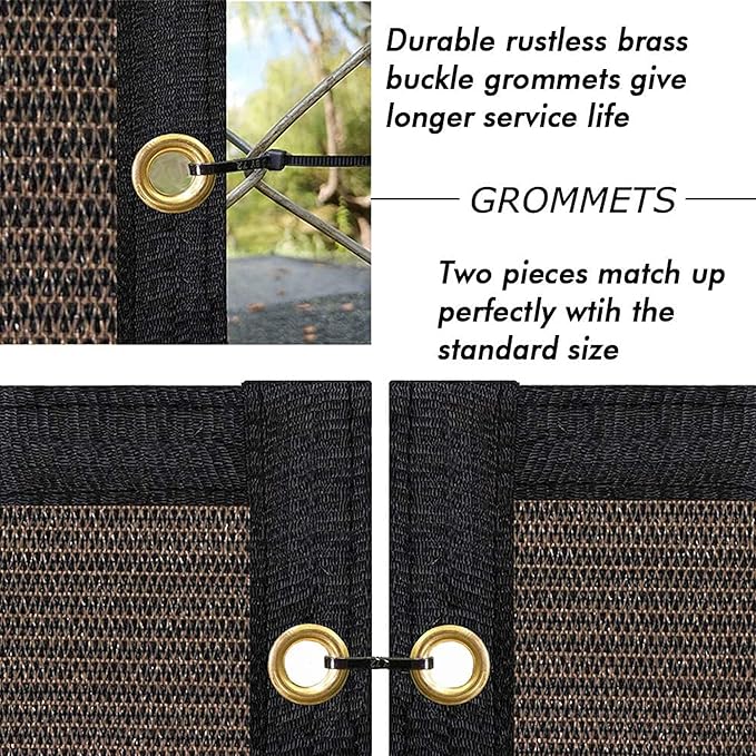 UPGRADE Privacy Fence Screen 3'x31' Brown Outdoor 90% Visibility Blockage 170 GSM Mesh Shade Cover Panels for Backyard,Balcony,Home Decoration with Zip Ties,Customized Avaliable