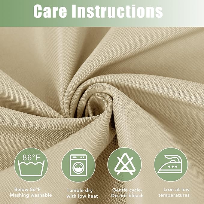 HolidayIdeas Extra Wide Outdoor Curtains for Patio Waterproof, 6 Panels - 110x95 Inches - Weatherproof Privacy Outsides Curtains for Backyard Porch Gazebo, Sunlight & UV Blocking (Cream, Grommet Top)