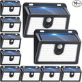 [10 Packs] Solar Motion Sensor Outdoor Lights, Super Bright Solar Lights Outdoor Waterproof, 3 Lighting Modes Security Wall Light for Outside Walking Dog Fence Backyard Deck Garden Door Step Garage