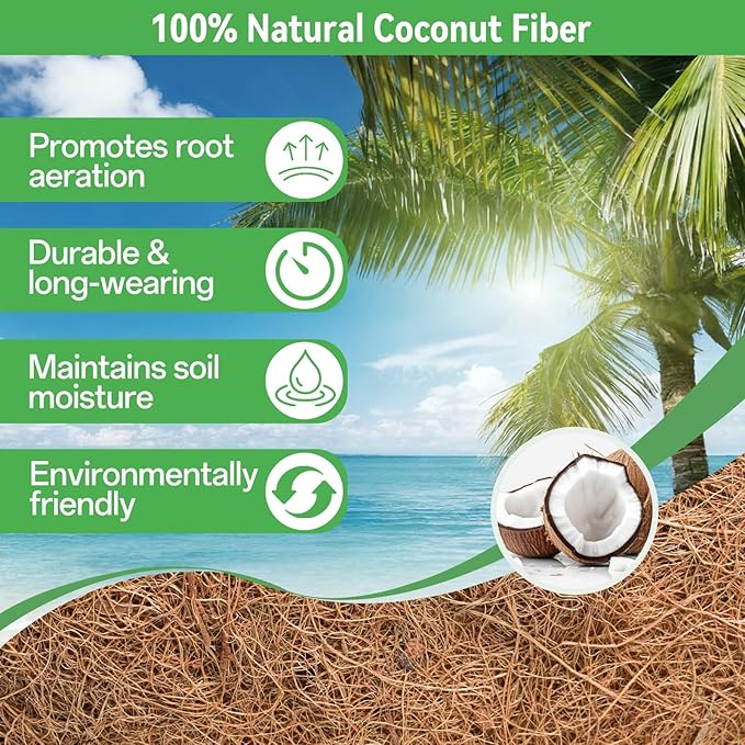 ZeeDix 24 Inch Trough Coconut Liners for Planters (2-Pack) - 100% Natural Coconut Coir Fiber Planter Liners Replacement for Window Boxes, Wall Baskets, Deck Flower Boxes, Garden Railing Fence Troughs