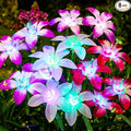 Solar Garden Lights Outdoor, 8 Pack Blooming Lily Solar Flowers Outdoor Waterproof, 7 Color Changing Bigger Flower Lights for Yard Patio Decor, Gift for Mom