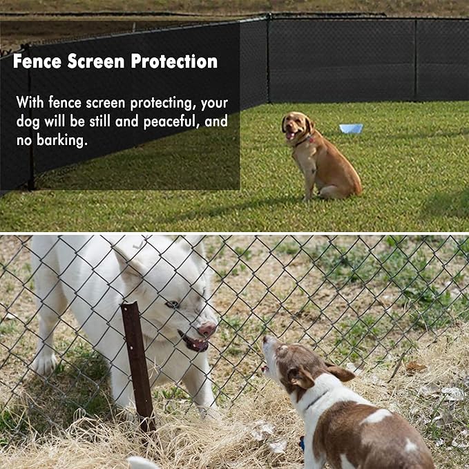 UPGRADE Privacy Fence Screen 6'x59' Black Outdoor 90% Visibility Blockage 170 GSM Mesh Shade Cover Panels for Backyard,Balcony,Home Decoration with Zip Ties,Customized Avaliable