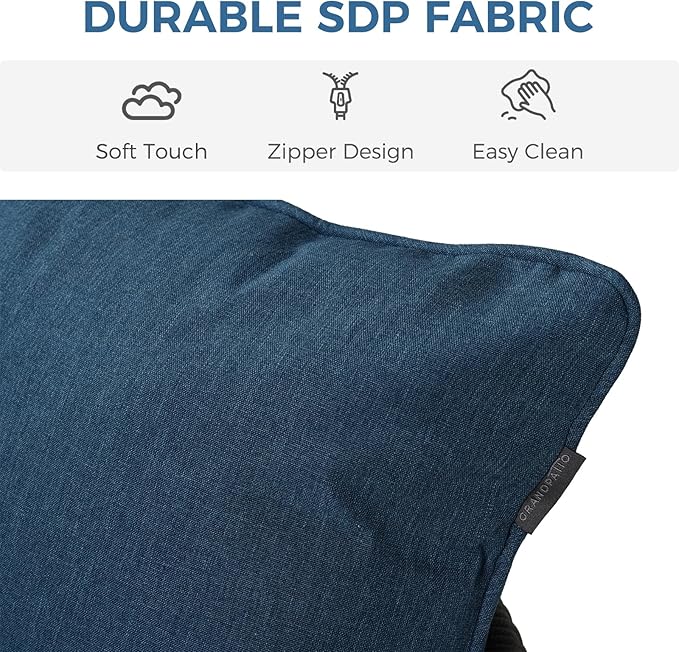 Grand patio 7-Piece Outdoor Dining Set for 6 with 1 Rectangle Expandable Table for 4-6 Person, Metal Woven Wicker Fixed Patio Chairs with Thickened Cushions for Yard, Poolside, Deck (Brown)
