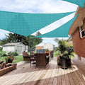 Patio Paradise 18' x 18' x 18' Sun Shade Sail Triangle Canopy Shade Cloth Fabric Sunlight Block Patio Pergola Cover HDPE Deck Awning for Outdoor Backyard Roof Shading, Turquoise