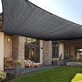 LOVE STORY Custom Size 9'x10' Graphite Grey Sun Shade Sail Rectangle UV Block Canopy Patio Sail Sunshades Fabric for Outdoor Garden Carport (We Make Custom Size)
