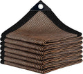 Sun Shade Cloth with Grommets,90% UV Protection Shade Fabric,Pergola Shade Cover Canopy Fence Privacy Screen Balcony,Brown Sunshades for Patio Pergola Garden Backyard Outdoor,Mocha-5x10FT