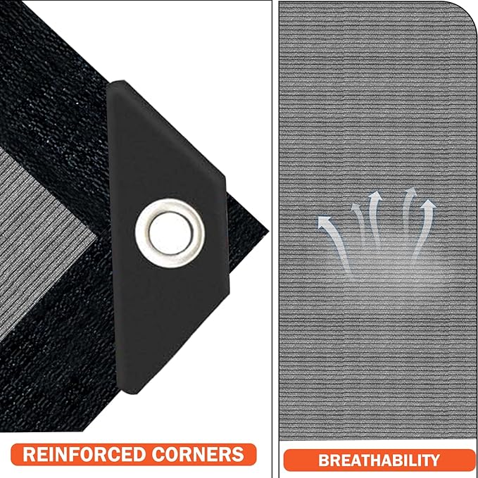 Grey Sun Shade Cloth,Pergola Shade Cover with Reinforced Grommets,90% Shade Fabric Fence Privacy Screen Balcony,Pergola Shade Cover Canopy Garden Carport Porch Deck Patio Shade Cover,6x8FT